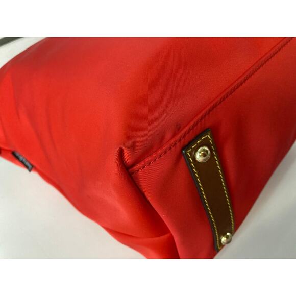 DOONEY & BOURKE LARGERED NYLON BROWN LEATHER SHOULDER BAG - Picture 14 of 16